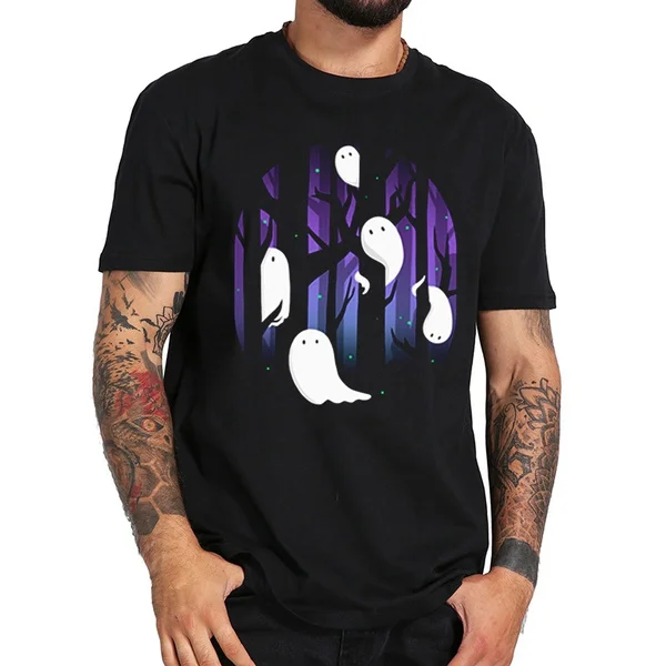 

ghosts in the forest 2019 Fashion Men's T-Shirt Short Sleeve Round Neck Tops Hipster funny Printed T Shirts print