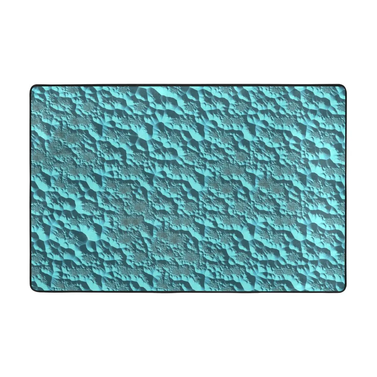 

Abstract Rustic Turquoise Doormat Carpet Mat Rug Polyester Anti-slip Floor Decor Bath Bathroom Kitchen Living Room 60x90