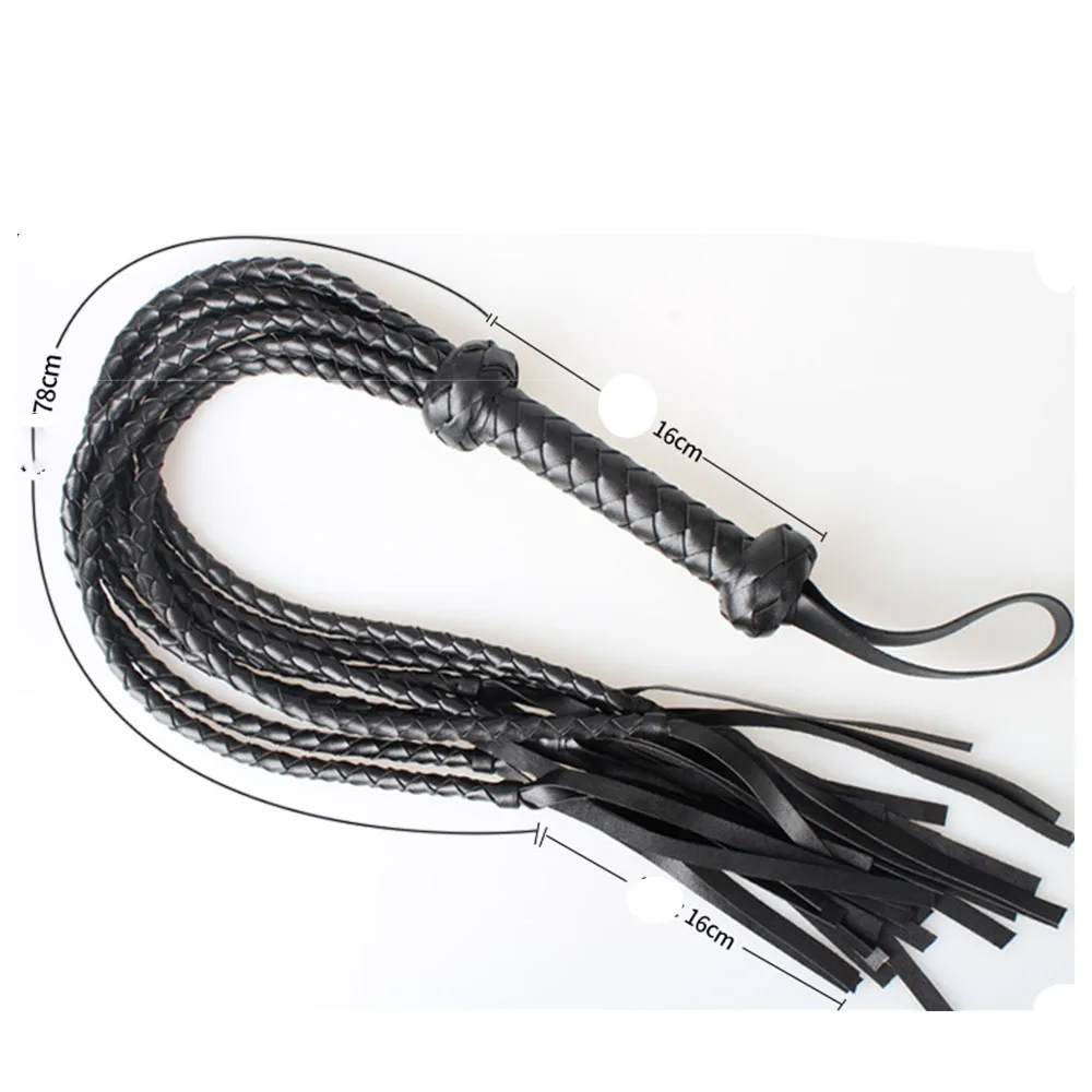 80 см длинный кожаный ручной вязки 8Tails плетка БДСМ фетиш Flogger Взрослые Эротические