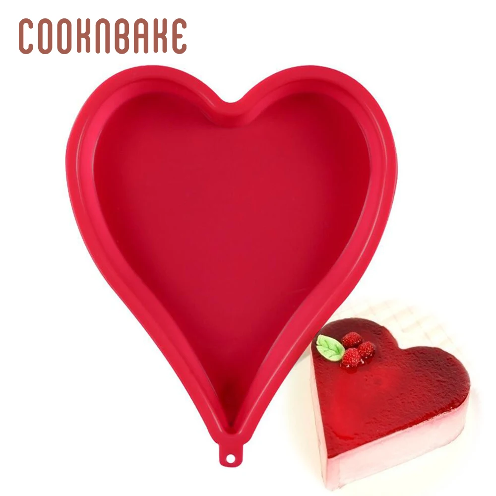 COOKNBAKE форма для торта в форме сердца силиконовая выпечки большого хлебная