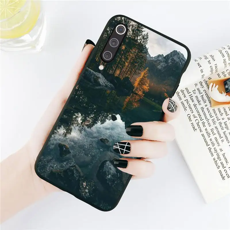 

Mountain Pine Tree Forest Phone Cases For Xiaomi Redmi note 7 8 9 t k30 max3 9 s 10 pro lite Luxury brand shell funda coque