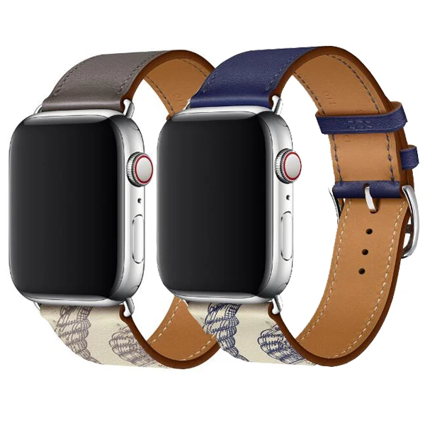 Высококачественная кожаная Петля для iWatch 40 мм 44 мм спортивный ремешок для Apple watch 42 мм 38 мм Серия 1 2 3 4 5