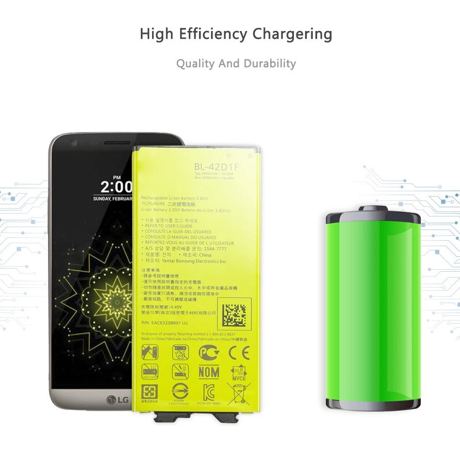bl 42d1f mobile phone battery for lg g5 bl 42d1f h850 h820 h830 h831 h840 h868 h860n h860 ls992 us992 2800mah bl42d1f bl 42dif free global shipping