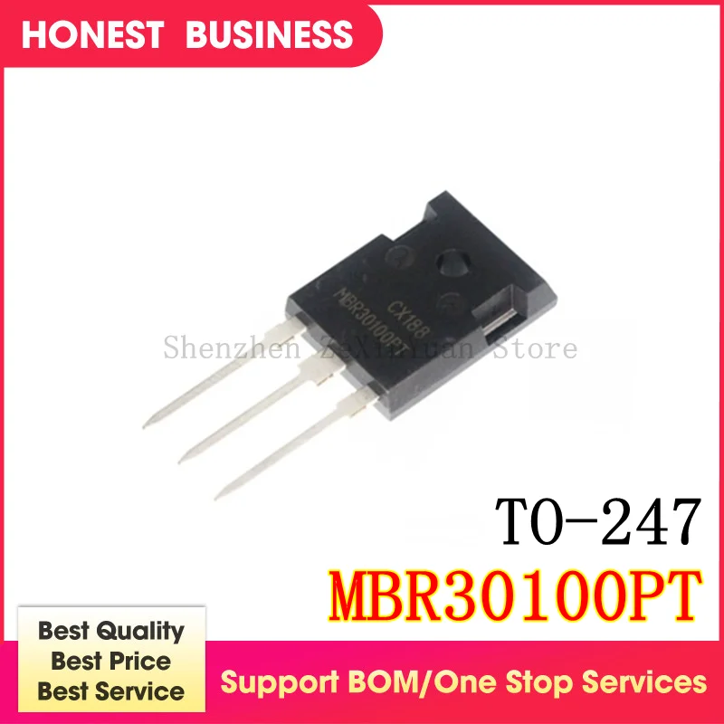 

NEW 5PCS MBR30100PT MBR30100 TO-247 In Stock Best quality