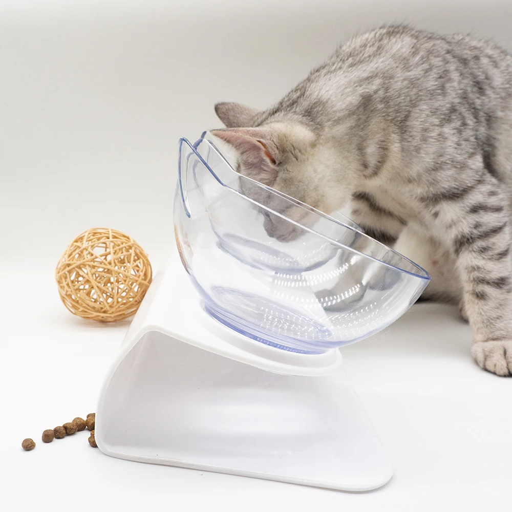 

Non-slip Double Cat Bowl Food Bowls For Dogs Puppies Feeder Cervical Spine Protection Bowl For Cats Kitten
