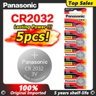 Батарейки для пультов дистанционного управления PANASONIC cr2032 DL2032 ECR2032 5004LC KCR2032 BR2032, 3 в, 5 шт.