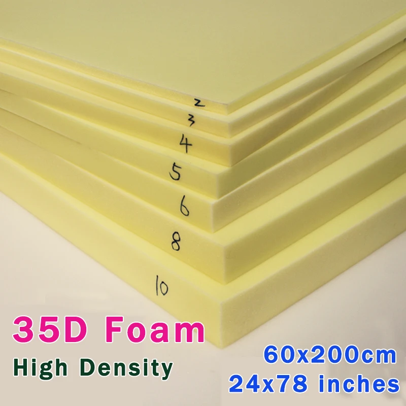 

Seat Replacement Foam Sheet/Padding Upholstery Foam Cushion High Density Sponge 24" Width x 80" Length 60x200cm