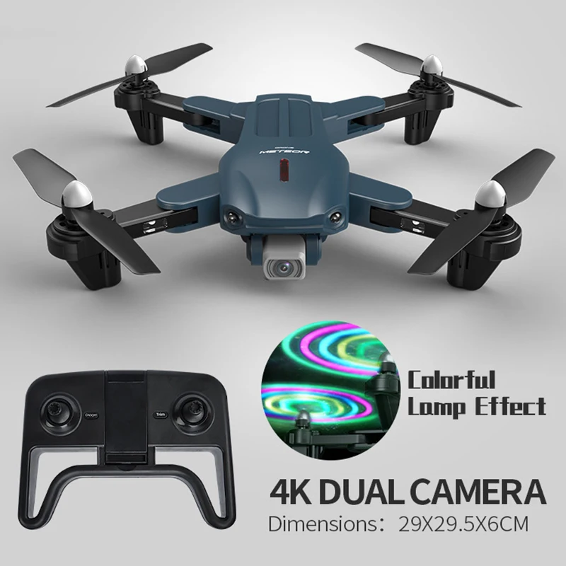 

Складные мини-дроны на радиоуправлении с двойной камерой 4K жест Фото Видео стабилизация высоты Радиоуправляемый квадрокоптер