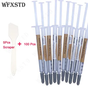 100 шт., Термопаста HY710, 0,5 г, силиконовый скребок для процессора, теплоотвод, охлаждающая паста для процессора и графического процессора, силиконовая Термопаста для вентилятора