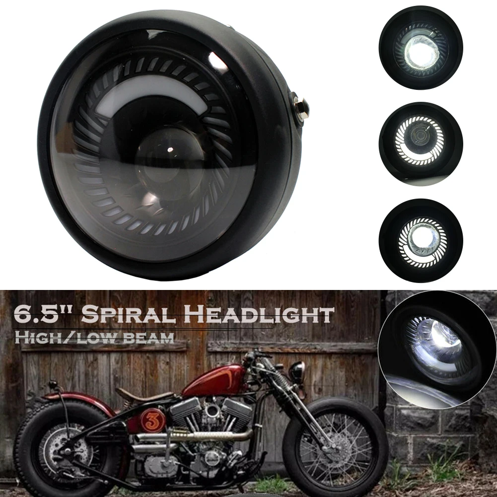 Налобный фонарь 6 5 дюйма для мотоцикла спиральный белый боковое Крепление| |