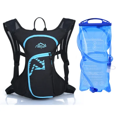 with water bag Хит, мужская, Женская водонепроницаемая велосипедная сумка, спортивные рюкзаки с сумкой для воды, MTB, для путешествий, тактический, для пешего туризма, военный рюкзак, велосипедные сумки - Цвет: with water bag
