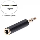 Позолоченный 3,5 мм аудио адаптер конвертер TRS штекер-гнездо TRRS стерео 3-полюсный на 4-полюсный адаптер аудио разъем для микрофона