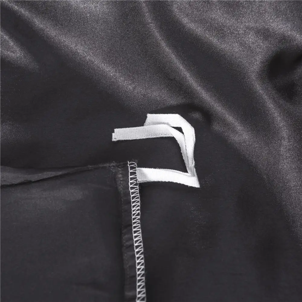 Комплект постельного белья из черного атласа и шелка Роскошный Королевский