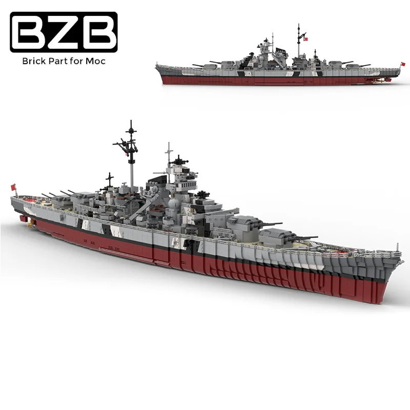BZB мс 29408 военный корабль модель Cruiser Второй мировой войны Бисмарк крейсерская