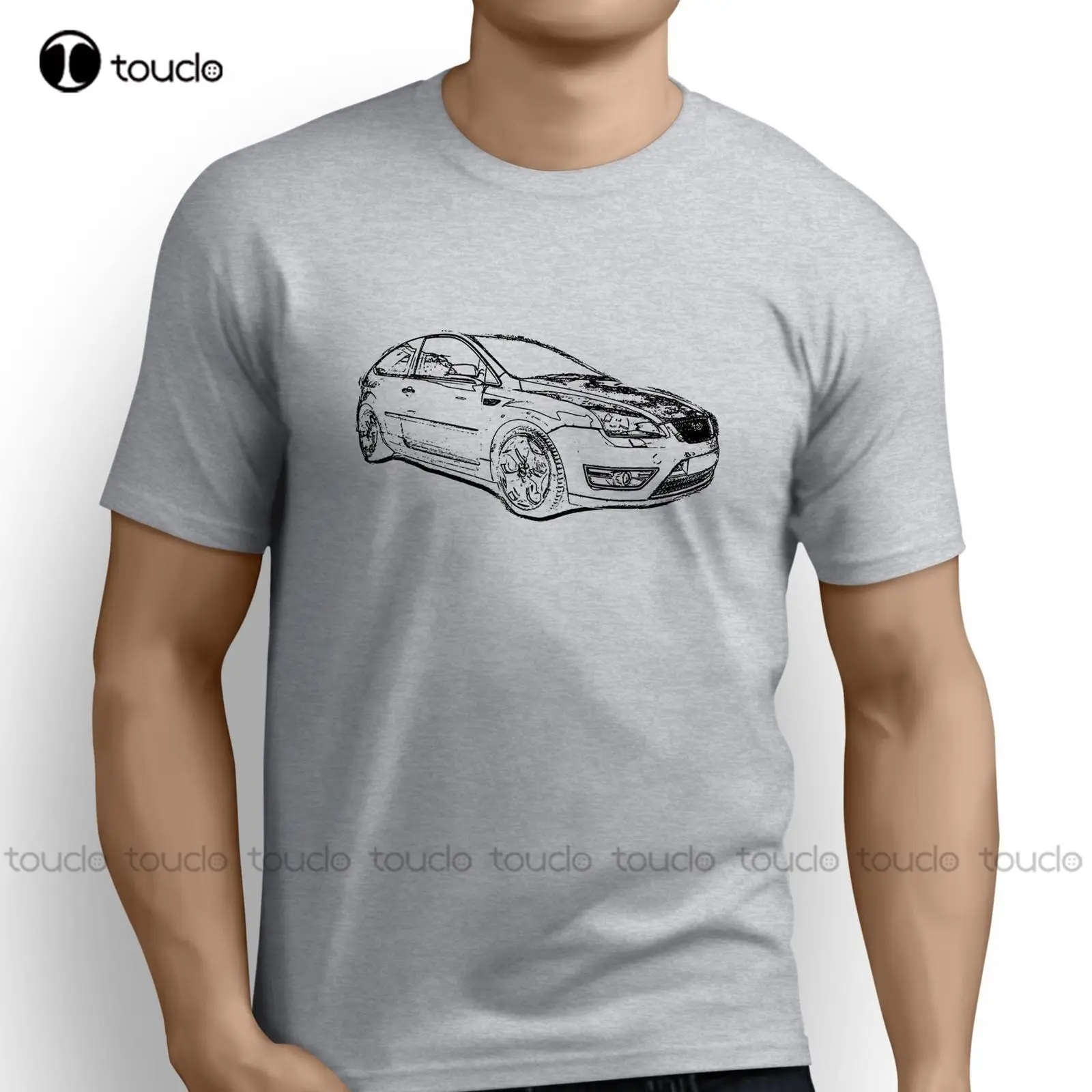 

Мужские футболки модные с коротким рукавом с круглым вырезом хлопок классические американские фанаты автомобилей Focus St2 2007 вдохновленные а...