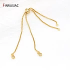 Аксессуары для изготовления ювелирных изделий своими руками, 5 типов, регулируемая длина цепочки для браслетов своими руками, позолоченная цепочка для браслетов 14 к