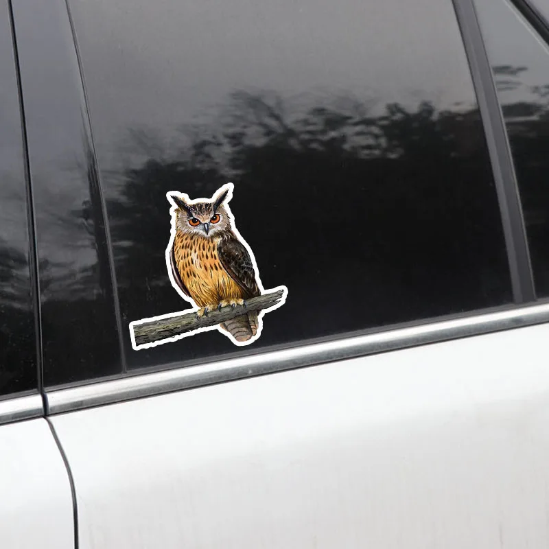 

15.2CM*15.8CM Owl Standing On A Branch PVC Window Decoration Car Sticker 11-01331
