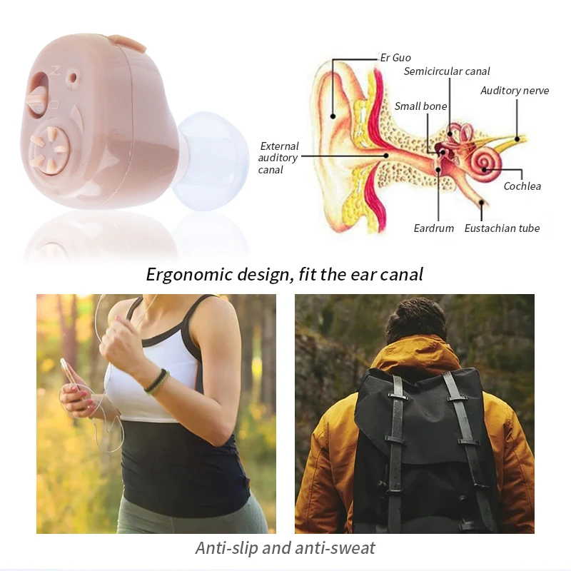 ITE Слуховой аппарат цифровой слуховой мини слуховые аппараты для глухоты