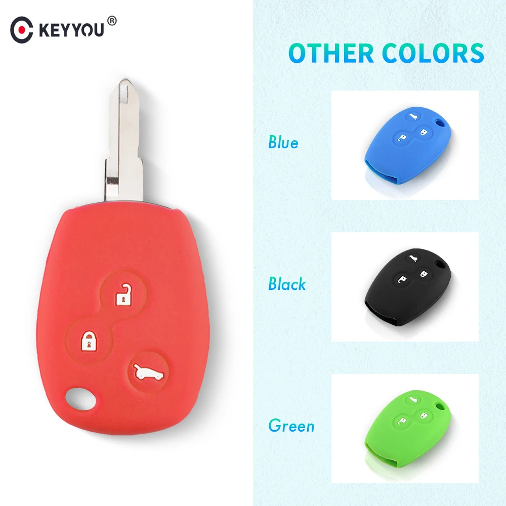 Силиконовый чехол для ключей KEYYOU 3 кнопки Renault Clio Scenic Megane Duster Sandero Captur Twingo Modus