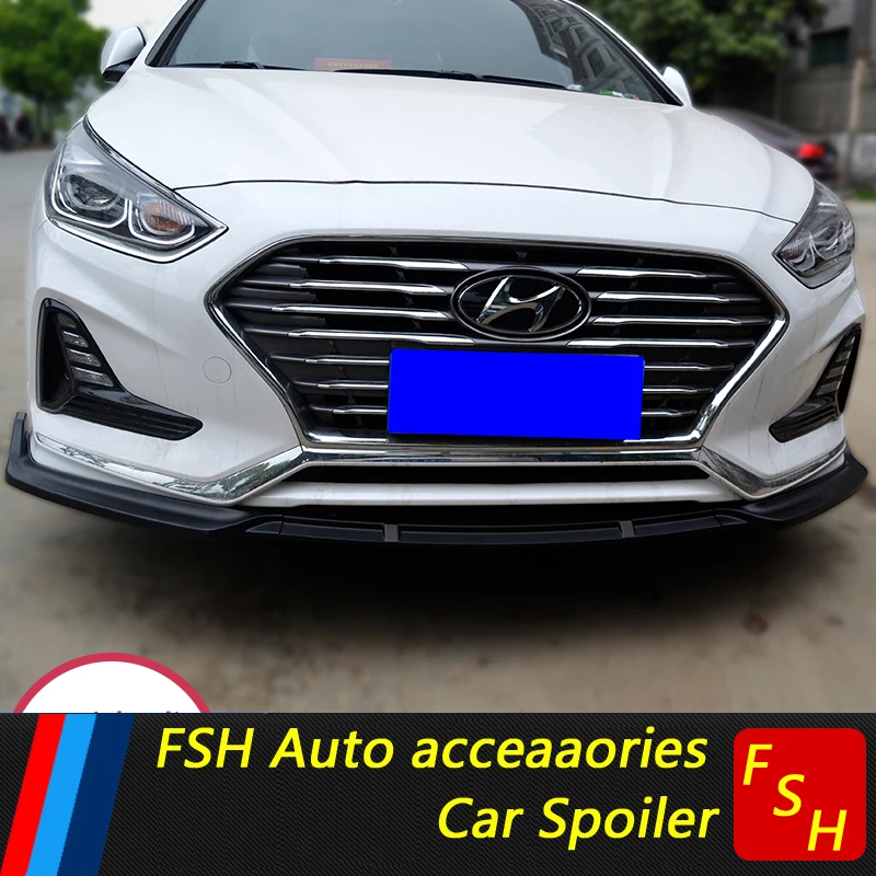 Для Hyundai Sonata передний спойлер ABS бампер диффузор защитные бамперы для Body kit 2017