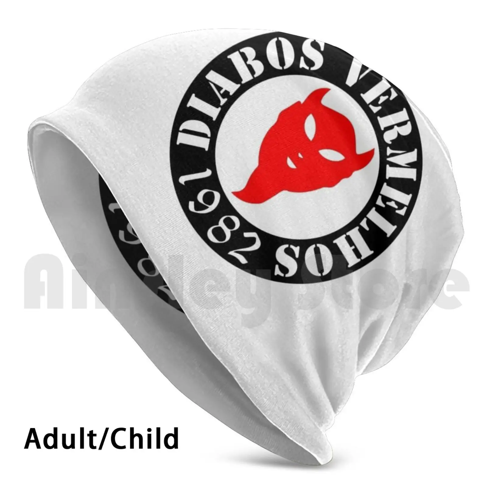 

Flag Diabos Vermelhos Beanies Pullover Cap Comfortable 1904 Sempre Diabos Vermelhos Eusebio Fan