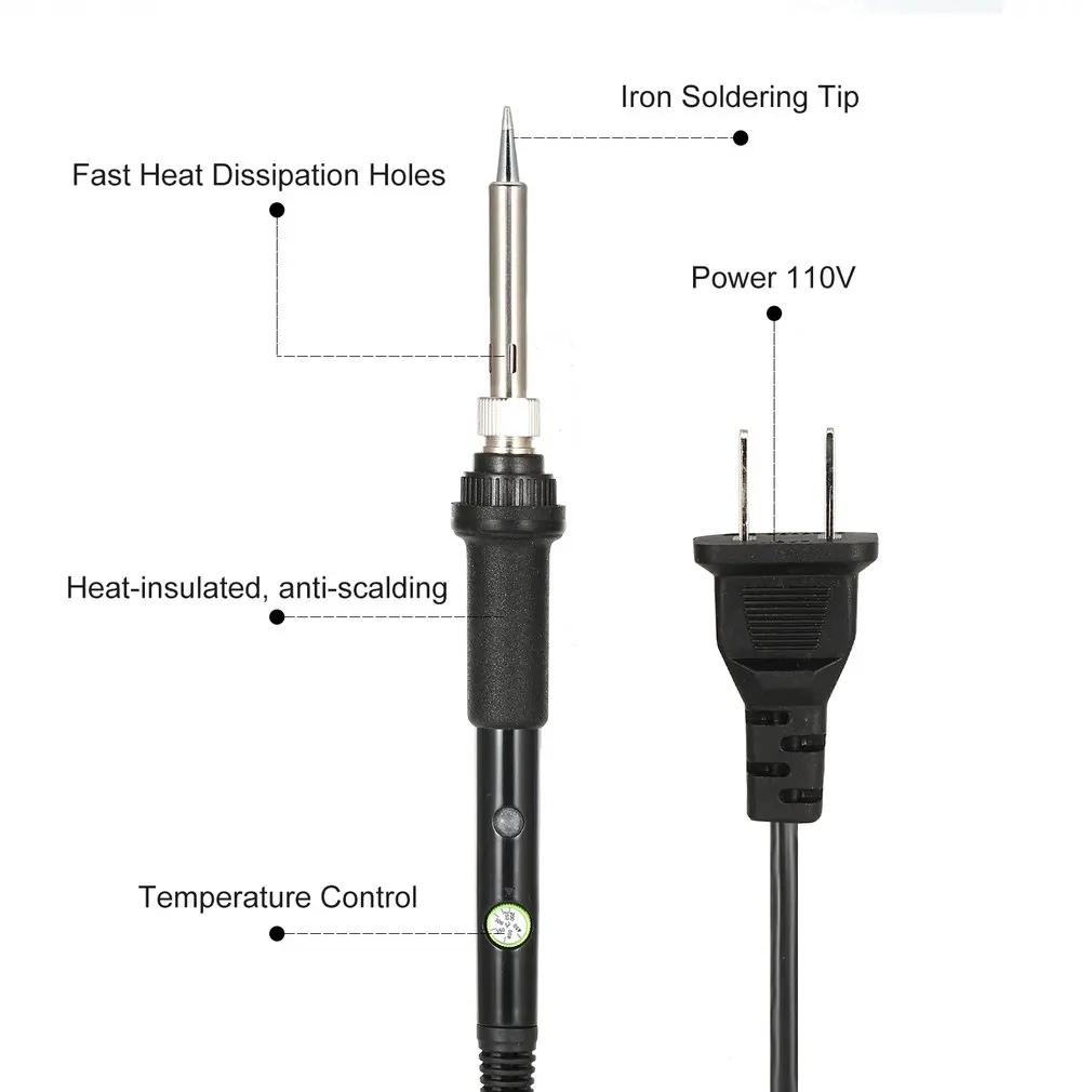 60 Вт электронный паяльник пистолет сварочный инструмент температурный