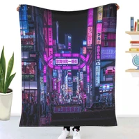 kabukicho gate shinjuku throw blanket winter flannel bedspreads bed sheets blankets on cars and sofas sofa covers