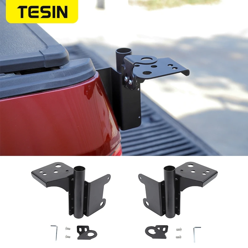 

TESIN Flag Pole Holder for Ford F150 2015 Up Car Tailgate Flagpole Antenna Mount Bracket for Ford F150 2015+ Car Accessories