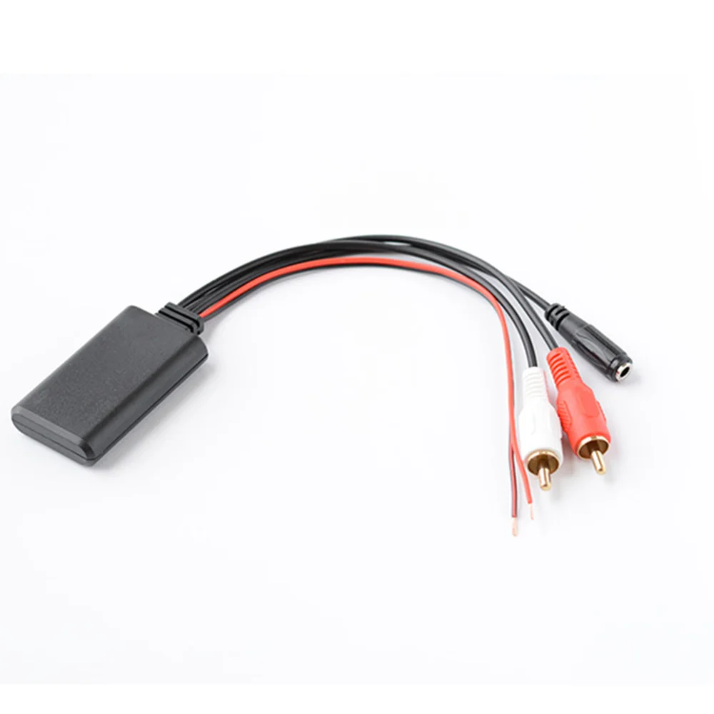 Автомобильный Универсальный 2RCA Bluetooth адаптер AUX музыка + микрофон вызов для