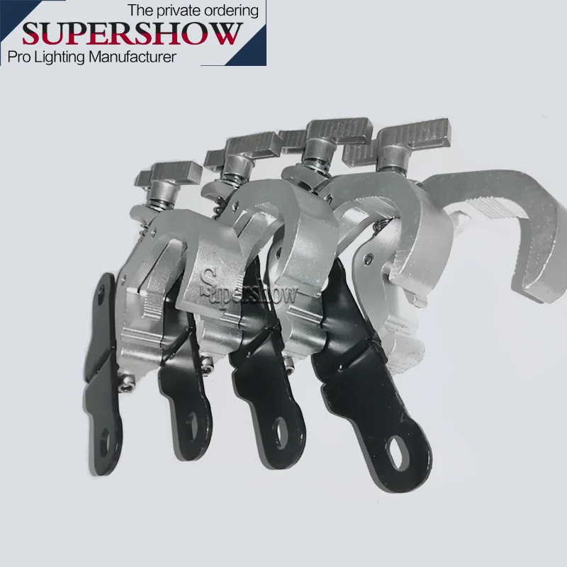 

Лидер продаж, 4 шт./лот, загрузка 120 кг, алюминиевый сценический свет, складной зажим, сценическое освещение, складной крючок для луча, подвижного освещения