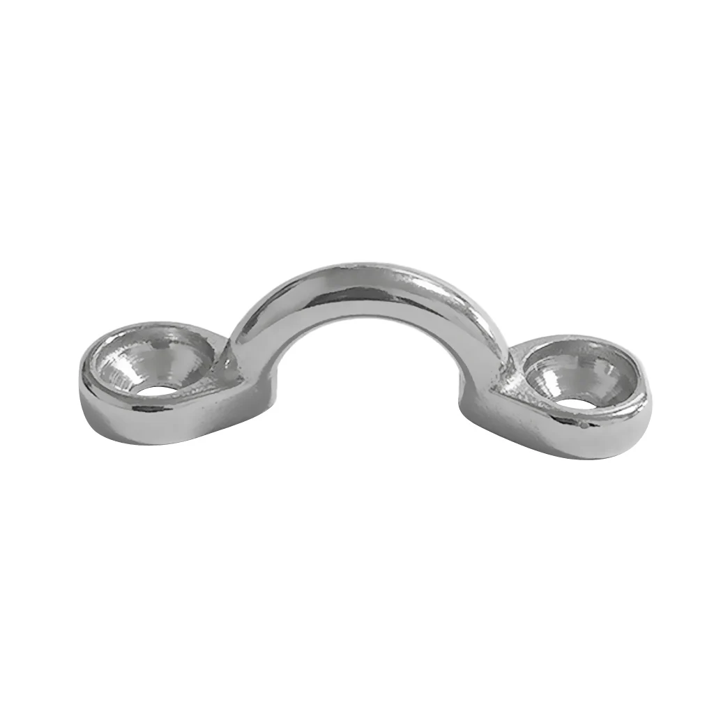 

6x Stainless Steel Marine Large-C Pad Eye Straps Tie Down Anchor Deck Loop