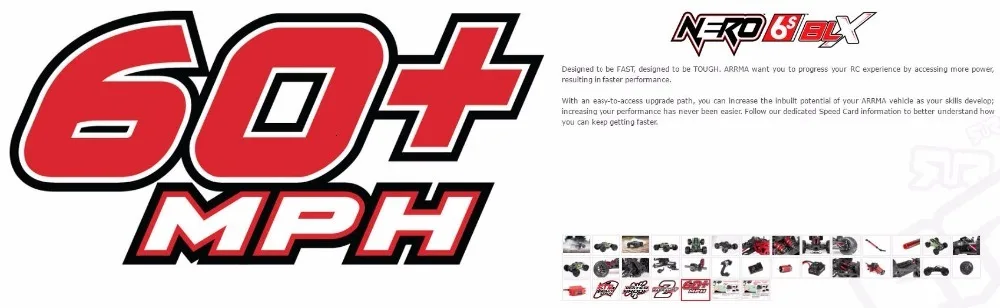 Arrma Nero 6s бесщеточный водонепроницаемый blx 1/8 RTR scale 150A ESC 4wd monster truck-без дифференциального замка версия