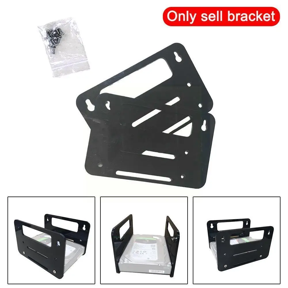 

Desktop Computer 3.5-inch Hard Drive Bracket Hanging Chassis Diy Hdd Cage External Box Acrylic Stacking Rack Type Mechanica F9z0