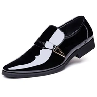 new men formal oxfords leather shoes business dress shoes pointed toe wedding leather shoes plus size 48