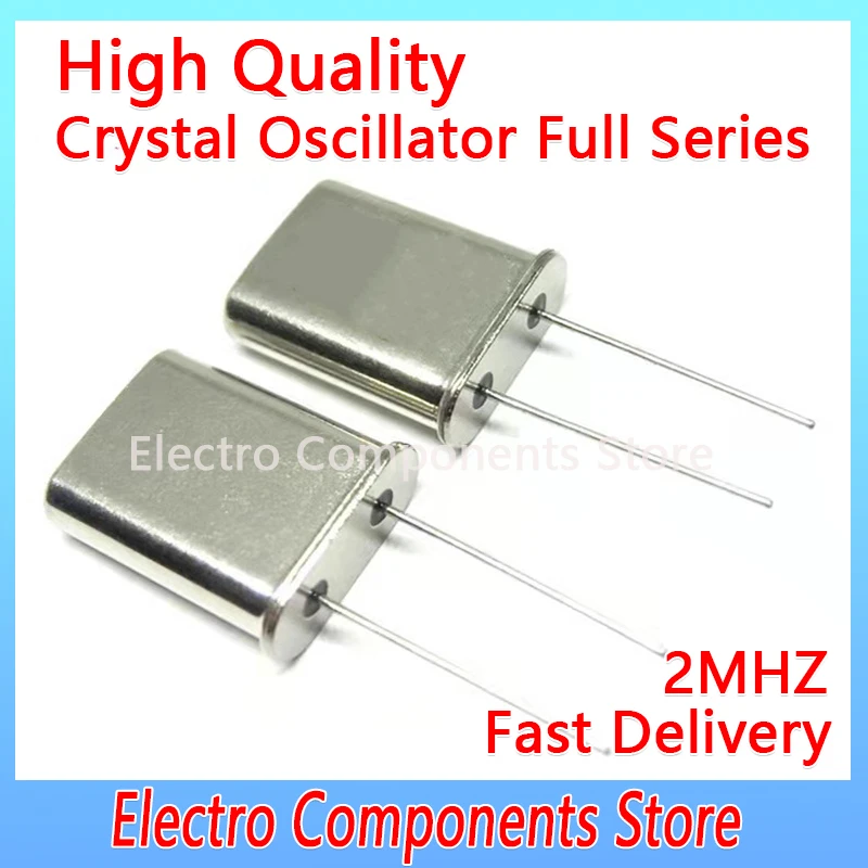 

49U HC-49U Crystal Quartz Resonator 2.000MHZ 2MHZ 2.000M 2M 2Pin Passive Chip Crystal Oscillator Throught Hole U-shape Crystals