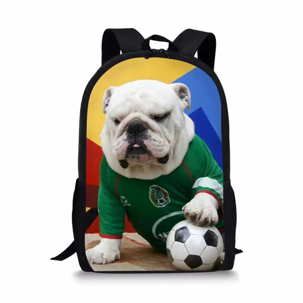 Kids School Bags Kawaii Animal Design Travel Backpack Little Cute Bulldogs Prints Pattern Toddler Boys School Backpack