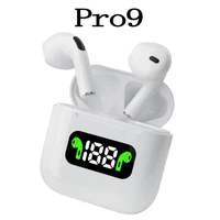 pro 9 tws wireless bluetooth earphone 5 0 sports anc noise reduction hifi stereo headset music touch earphones with microphone