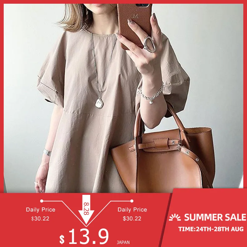 Блузка для женщин 2020 летняя одежда на каждый день Пышный рукав топы однотонные