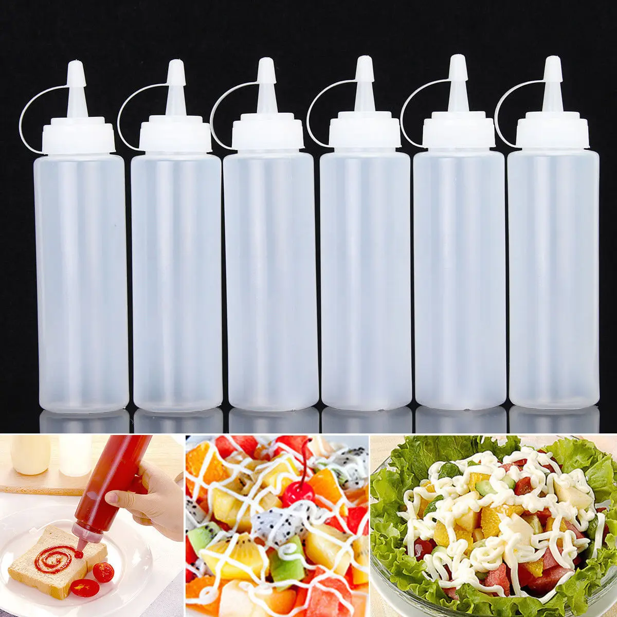 Кухонный гаджет бутылки для приправ с закручивающимися крышками кетчуп горчица
