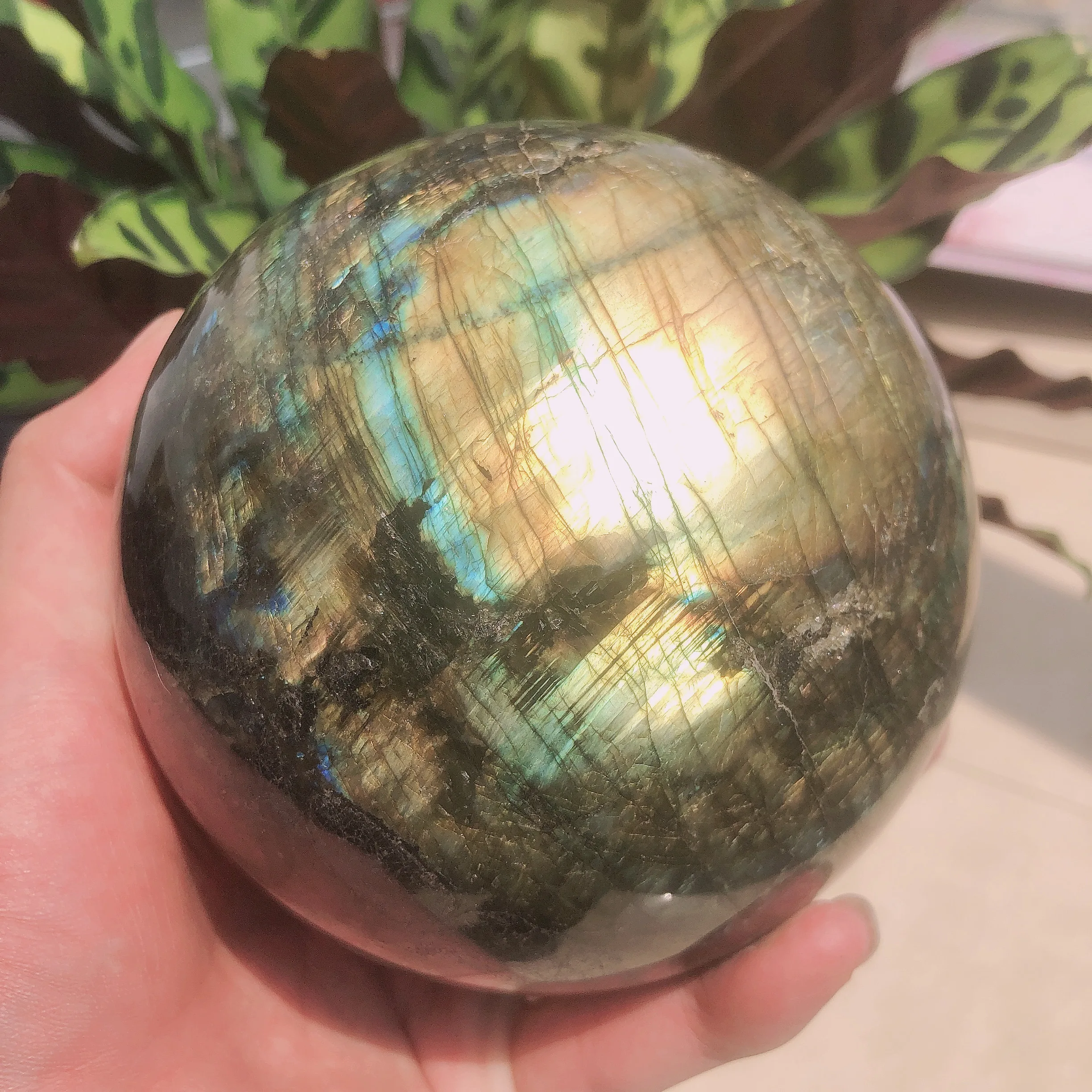 

Natural Crystals Quartz Labradorite Sphere Ball Energy Reiki Stones Room Home Office Aquarium Decoration Accessories Gemstone