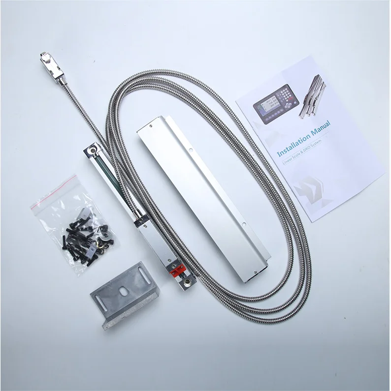 

A pair of 2 Axis Muti-function Digital Readout and 2 Pieces 0-1000mm linear encoder Optical Scale 5un