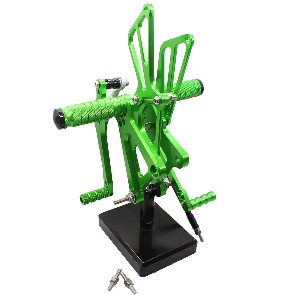 Регулируемые подножки для мотоцикла MFS черные титановые Honda CBR250R 2010 2011 2012