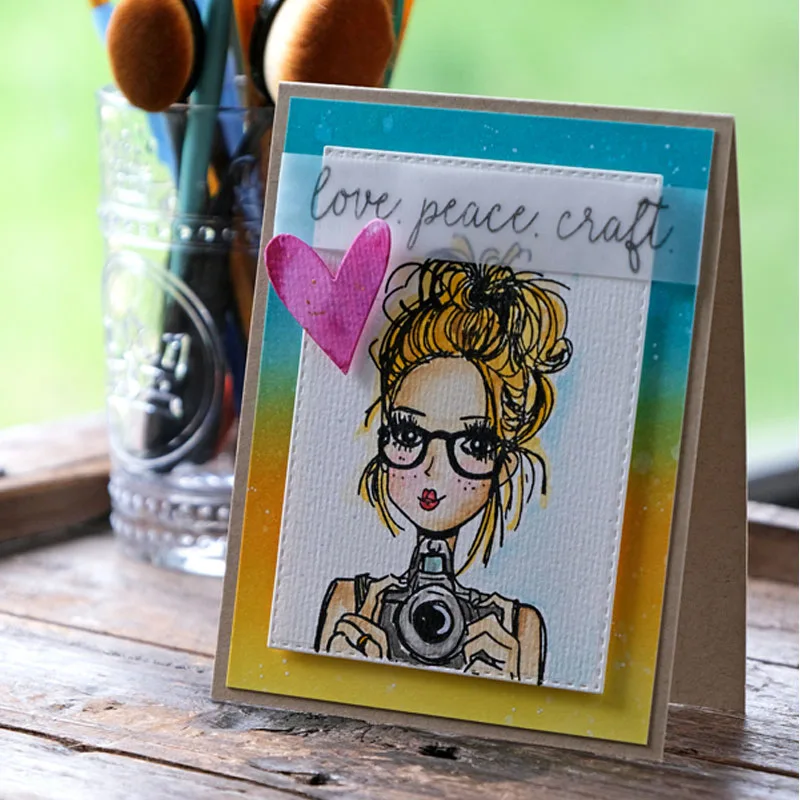 Смешанные Прозрачные марки для девочек с изображением деда мороза ведьмы лося