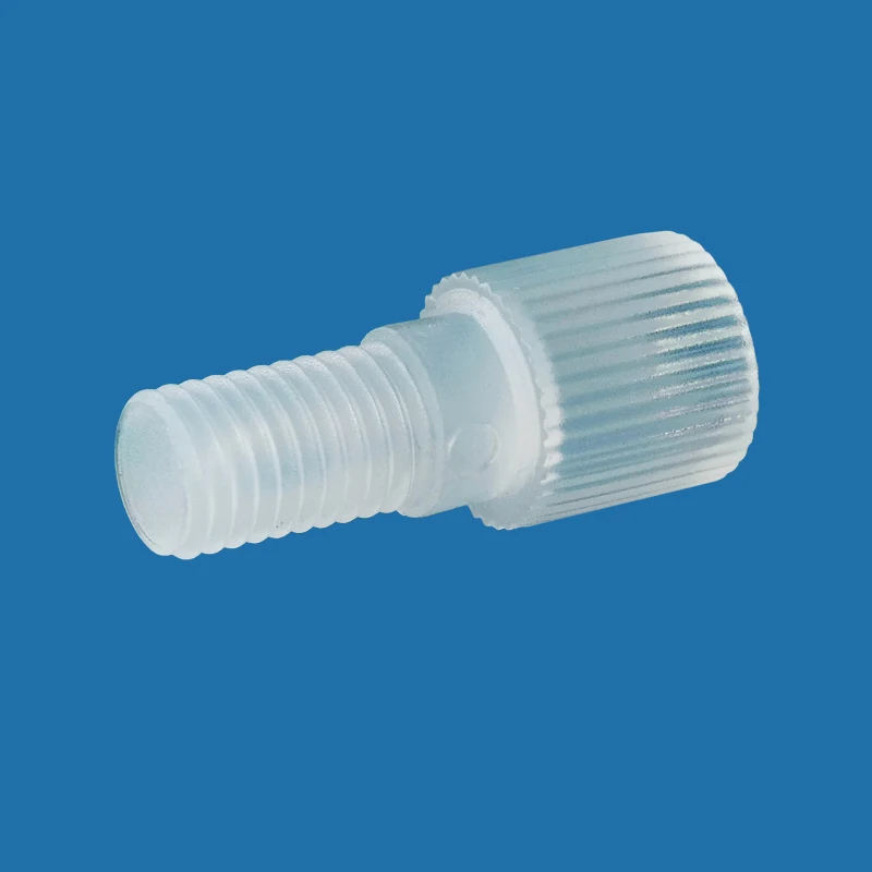 PP PTFE 1/4-28 Штекерная Резьбовая конусная вилка для неиспользованного порта с