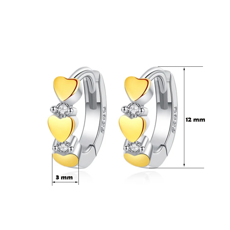 Крошечные серьги-кольца с кристаллами для женщин серьги в форме сердца блестящей