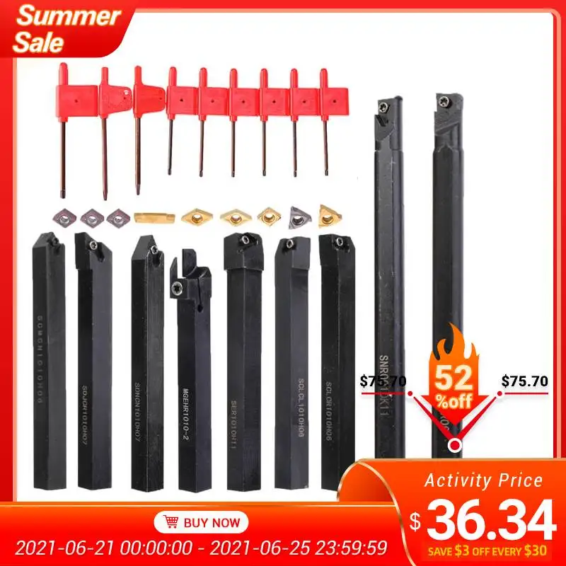 9 шт 10 мм хвостовик токарный станок для расточки держатель токарного инструмента