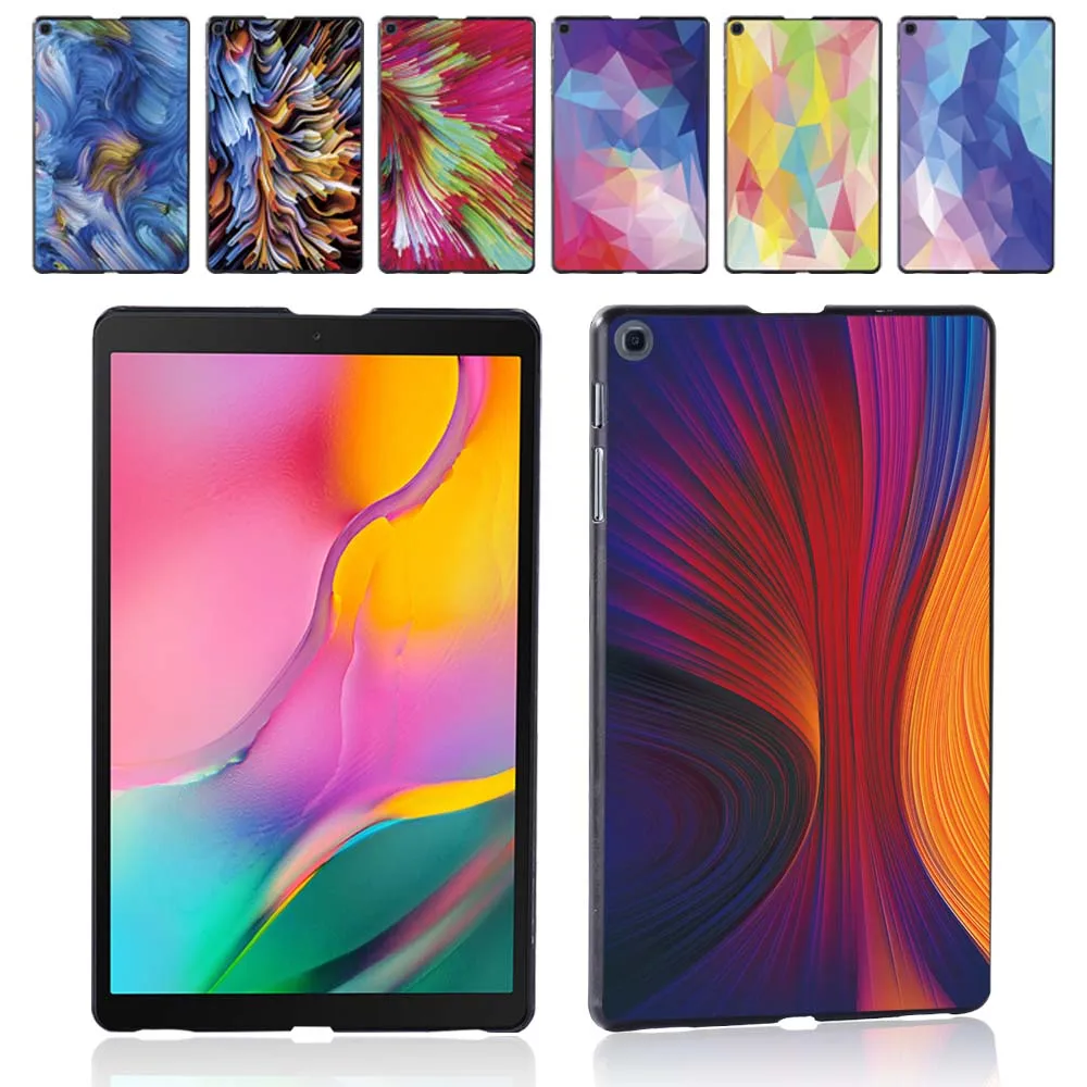 

Tablet Case for Samsung Galaxy Tab A 10.1 2019 T515/T510 Watercolor Pattern Hard Plastic Protective Back Shell Cover+Free Stylus