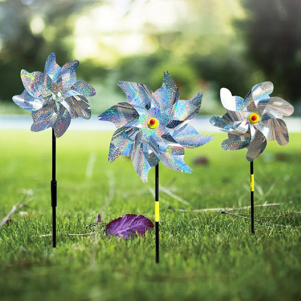 

Ветряная мельница, серебристый отпугиватель птиц, с защитой от птиц, светоотражающая защита от птиц, 10 шт.