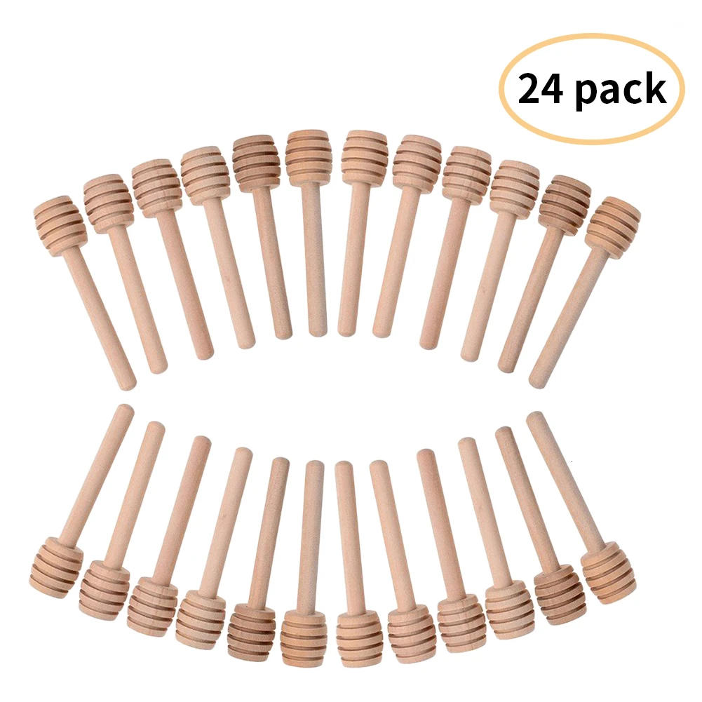 24 шт. мешалка для меда бар смешивающая ручка банка ложка практичный из дерева