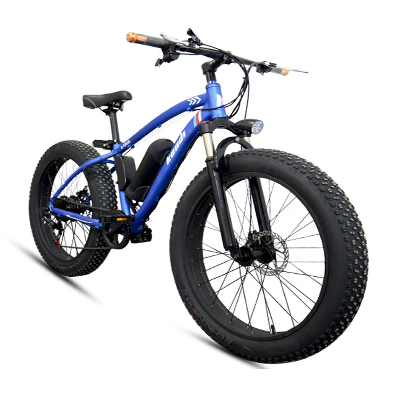 26 дюймов 7 скоростей fat tire Электрический горный велосипед съемный литиевый аккумулятор алюминиевый сплав двойной дисковый тормоз Снежный пляжный Электрический велосипед